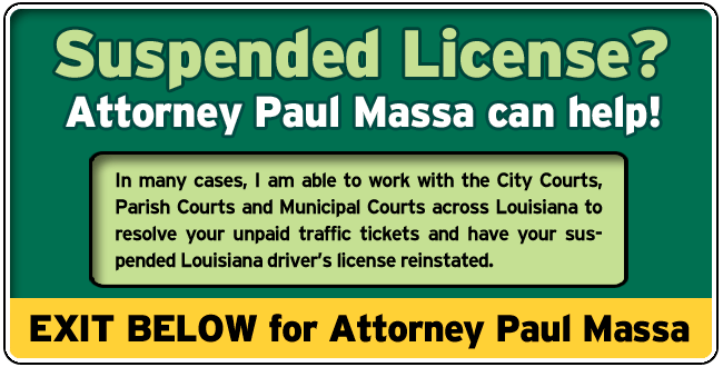 Rapides, Louisiana License Restoration Lawyer Paul Massa