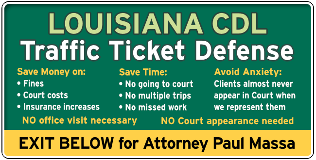 Rapides Parish, Louisiana CDL Commercial Drivers speeding Ticket graphic 1